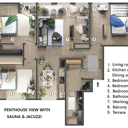 Penthouse View With Sauna & Jacuzzi Old Town Apartman Belgrád